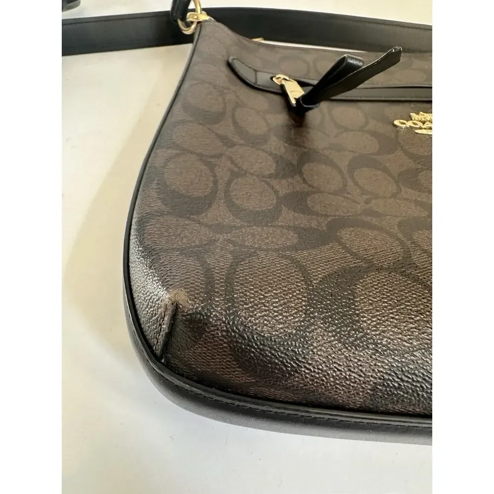 COACH Mae File Crossbody In Signature Canvas coach bag